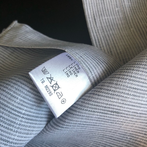 Ingram Made In Italy Linen Dress Shirt MD - Picture 3 of 6